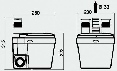 Канализационный насос SFA 400 Вт Saniswift